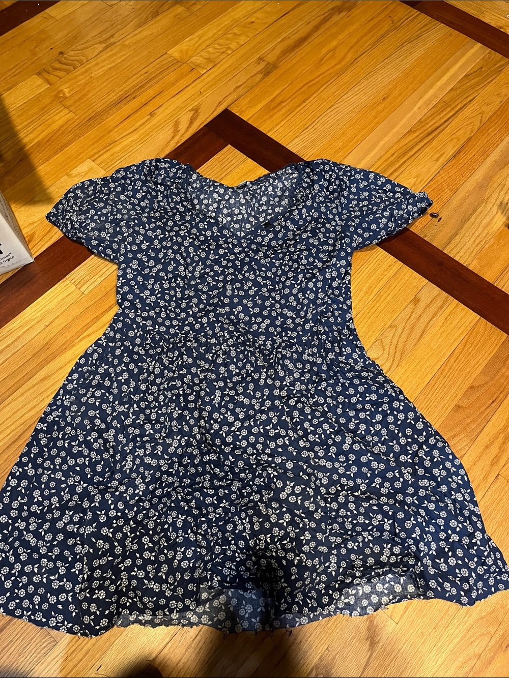 J. Crew Navy Floral Off-Shoulder Sundress for Girls
